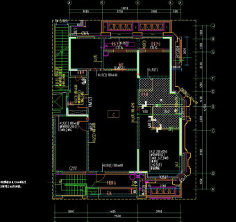 新中式家装样板间施工图CAD图纸，样板房CAD设计图纸下载