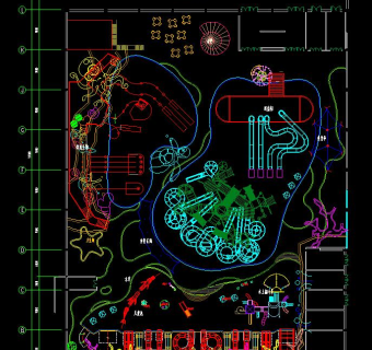 温泉戏水乐园方案平面CAD图纸