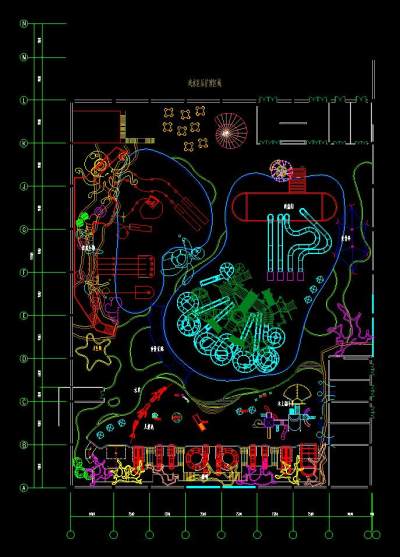 温泉戏水乐园方案平面CAD图纸