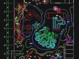 温泉戏水乐园方案平面CAD图纸