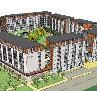 现代酒店草图大师模型下载、酒店su模型下载