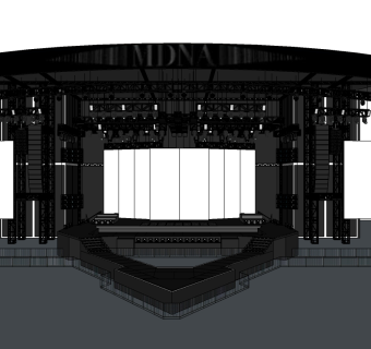 现代舞台草图大师模型，舞台SU模型下载