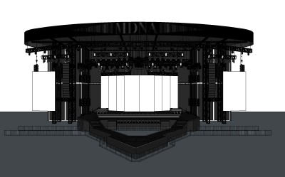 现代舞台草图大师模型，舞台SU模型下载