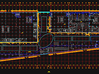 幕墙商业综合体<em>建筑</em>施工图，CAD<em>施工图纸</em>下载