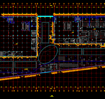 幕墙商业综合体建筑施工图，CAD施工图纸下载