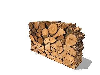 木头堆su模型下载、木头堆草图大师模型下载