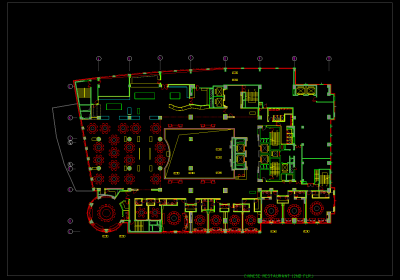 2000平米中餐厅内装设计图，中餐厅CAD建筑图纸下载