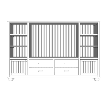 现代装饰柜电视柜免费su模型，柜子草图大师模型下载