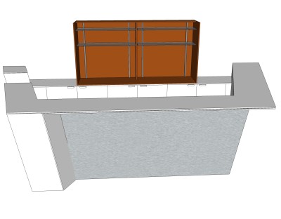 现代简约吧台草图大师模型，吧台sketchup模型下载