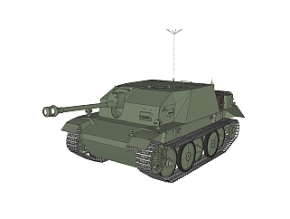 <em>德国</em>二号Luchs坦克草图大师模型，坦克su模型下载