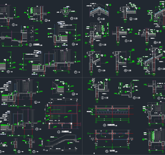 各种常用节点大样施工图，cad建筑施工图纸下载