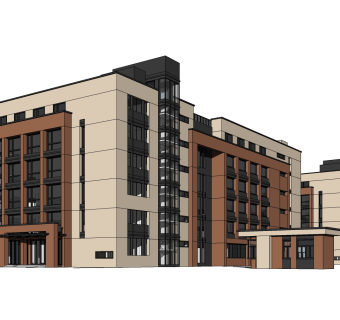 现代办公楼草图大师模型，办公楼sketchup模型免费下载