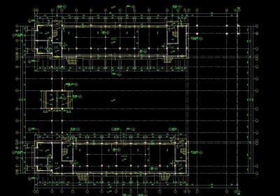 某中学建筑施工图带总图，教学楼cad建筑工程图纸下载