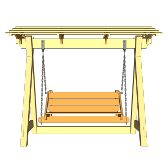 现代秋千椅skp文件下载，秋千草图大师模型