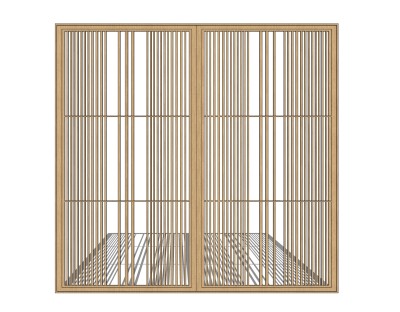 现代屏风隔断su模型，隔断草图大师模型下载