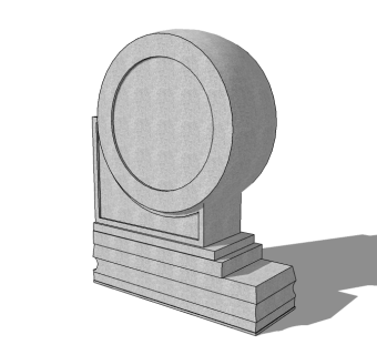 抱鼓石sketchup模型下载，抱鼓石草图大师模型