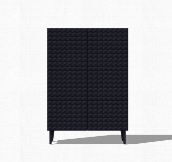 现代轻奢装饰柜单柜草图大师模型，玄关柜sketchup模型免费下载