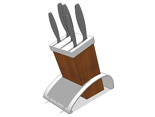 现代厨具草图大师模型，<em>刀具</em>SU模型下载
