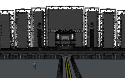 现代舞台草图大师模型，舞台SU模型下载