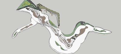 现代道路免费su模型下载、道路草图大师模型下载