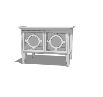 现代床头柜草图大师模型，床头柜SU模型下载