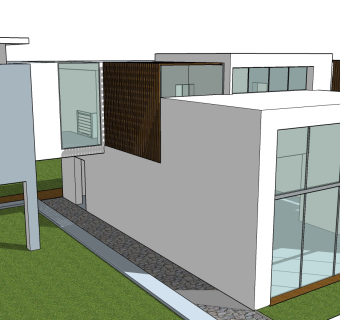 约翰·海杜克 设计的白房子草图大师模型下载、白房子su模型下载