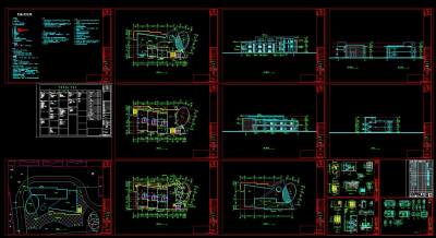 完整幼儿园cad施工图，幼儿园cad建筑图纸下载