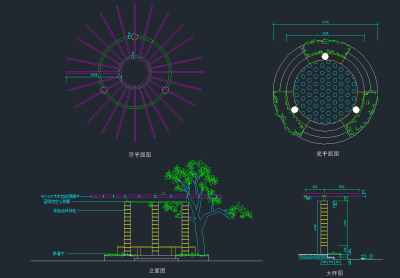六角亭凉亭亭子园林 CAD施工图，六角亭凉亭CAD施工图纸下载