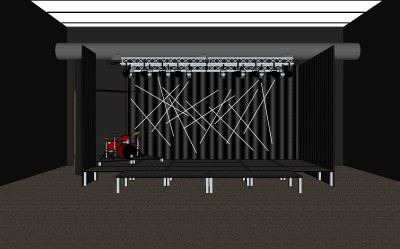 现代艺术舞台草图大师模型，舞台sketchup模型下载