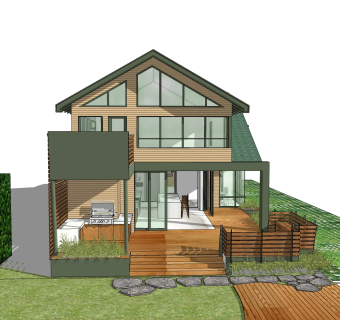 欧式别墅SU模型，别墅SKP模型下载