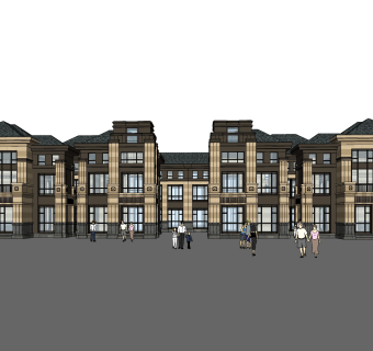 现代独栋别墅su模型，免费下载