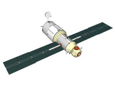 现代卫星sketchup模型下载，卫星草图大师模型