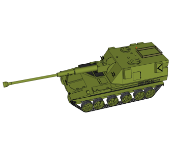 土耳其FIRTINA佛提纳坦克草图大师模型，坦克SU模型下载
