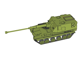 土耳其FIRTINA佛提纳坦克草图大师模型，坦克SU模型下载