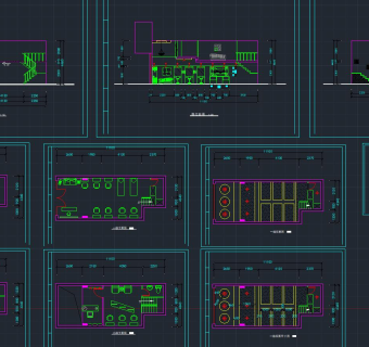 美发屋装修施工图，CAD建筑施工图下载