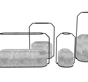  花瓶摆件草图大师模型，花瓶摆件sketchup模型下载