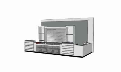    前台接待草图大师模型，前台sketchup模型下载