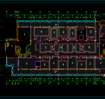 中式酒店中餐厅cad施工图，餐厅cad图纸下载