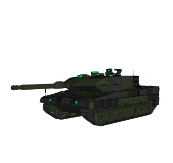 德国Leopard豹2A6主站坦克su模型，坦克草图大师模型下载