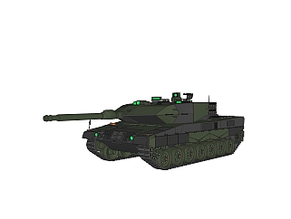 德国Leopard豹2A6主站<em>坦克su模型</em>，坦克草图大师模型...