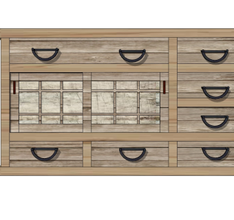 日式储物柜SU模型下载，储物柜草图大师模型sketchup模型