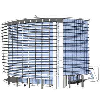 高层豪华酒店草图大师模型下载、高层豪华酒店su模型下载