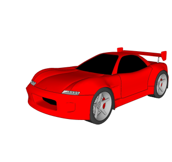 现代跑车免费su模型，现代跑车sketchup模型下载