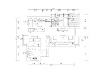 北欧一室一厅60㎡宝苑loft风格施工图CAD图纸分享