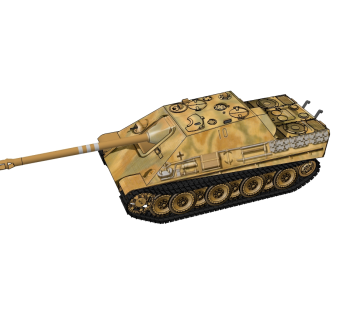 德国jagdpanther猎豹坦克草图大师模型，坦克SU模型下载