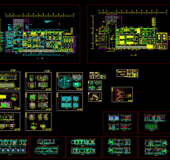 五星级会所茶吧施工图，茶吧CAD施工图纸下载