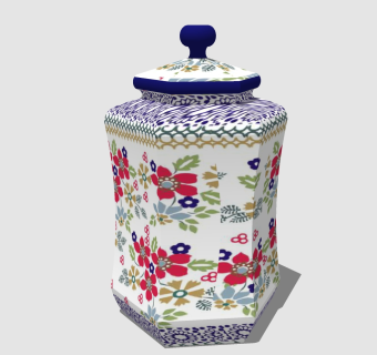  现代 陶瓷器皿草图大师模型，陶瓷器皿sketchup模型下载