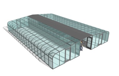 现代温室大棚草图大师模型，温室大棚sketchup模型免费下载