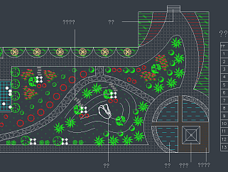 屋顶花园CAD平面施工图，屋顶花园CAD建筑图纸下载