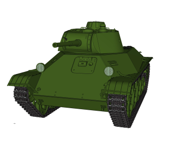 苏联T-50坦克su模型，坦克草图大师模型下载